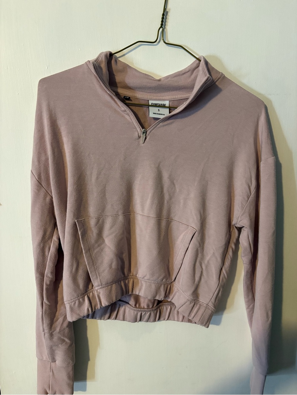 Gymshark Wilfred rose Quarter-Zip Pullover Top